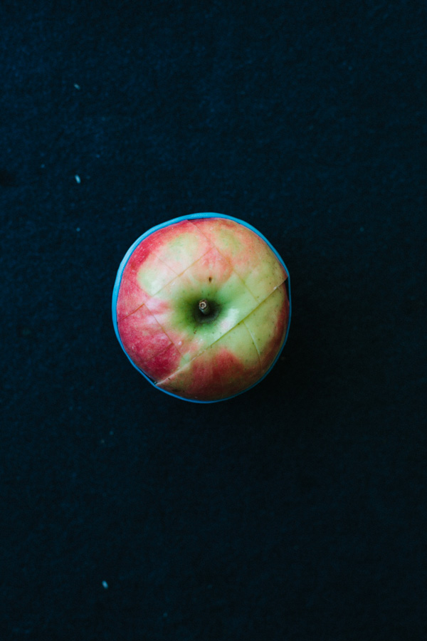 Whole Apple with Slice Marks