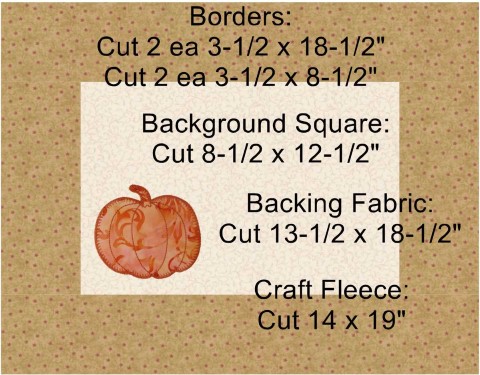 Pumpkin Placemat with Text Instructions for Making