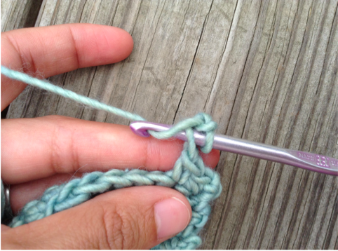 Close-up of Hand Wrapping Stitch