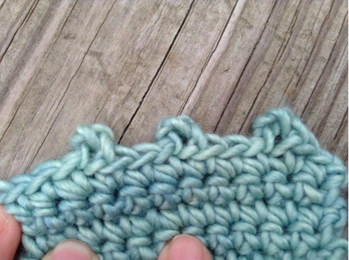 Three Picot Stitches on Crochet Project 