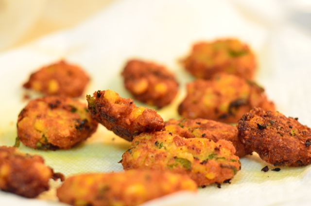 Corn-peanut Fritters on Plate