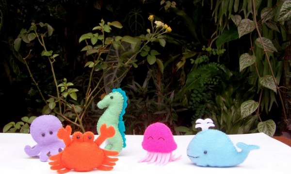 Colorful Sea Creatures Finger Puppets