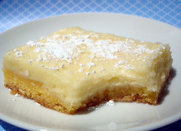 Butter Cake on Plate with Bite Missing