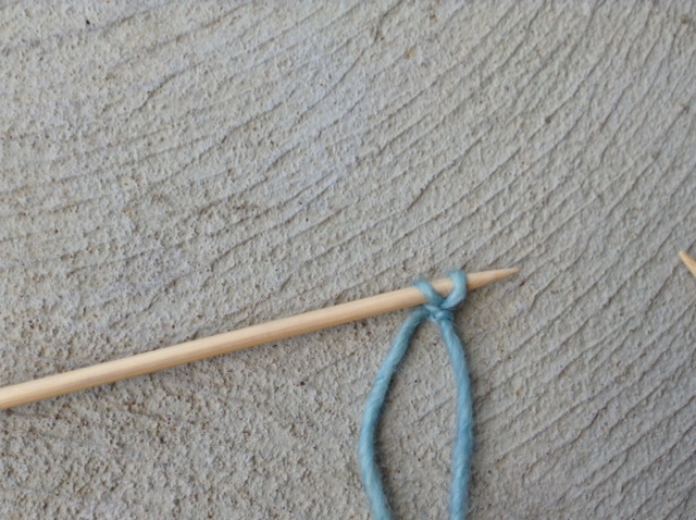 Single Knitting Needle with Yarn Cast On