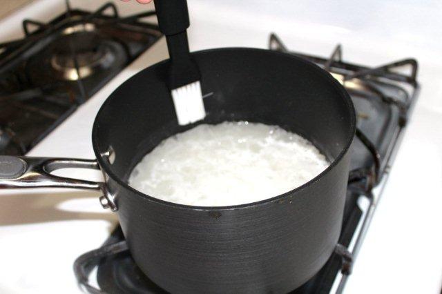 Sugar Cooking on Stove
