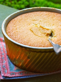 Baked Lemon Pudding, Spoon Diving In 