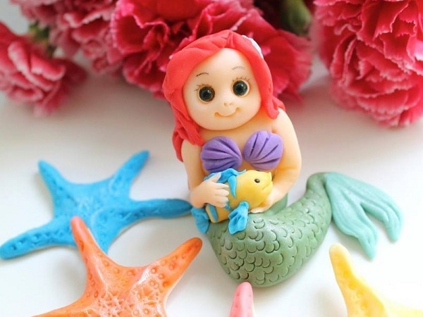 Fondant Little Mermaid and Starfish