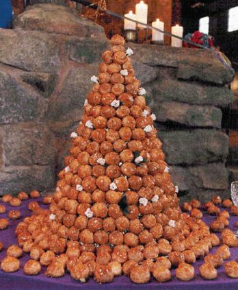 Croquembouche Tower, Stones in Background