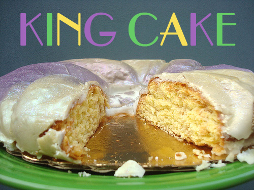 King Cake with Text Graphic