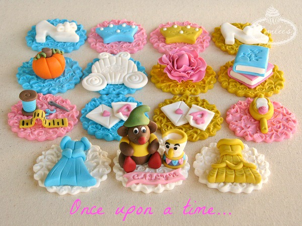 Princess Cupcake Fondant Topper Variety