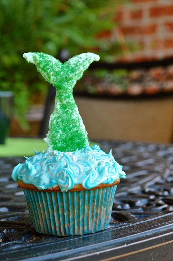 Chocolate Mermaid Tail Cupcake Topper