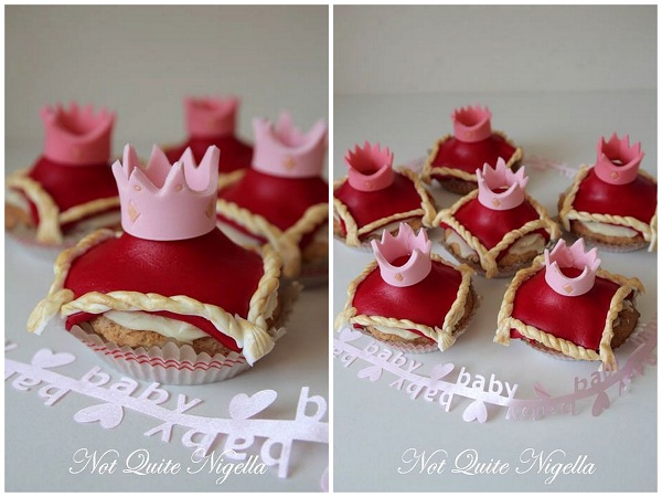Crown-on-Pillow Cupcakes