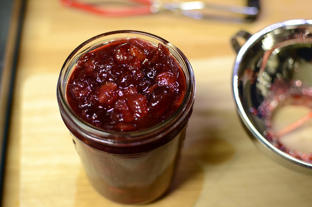 Jar of Cranberry Peach Preserves