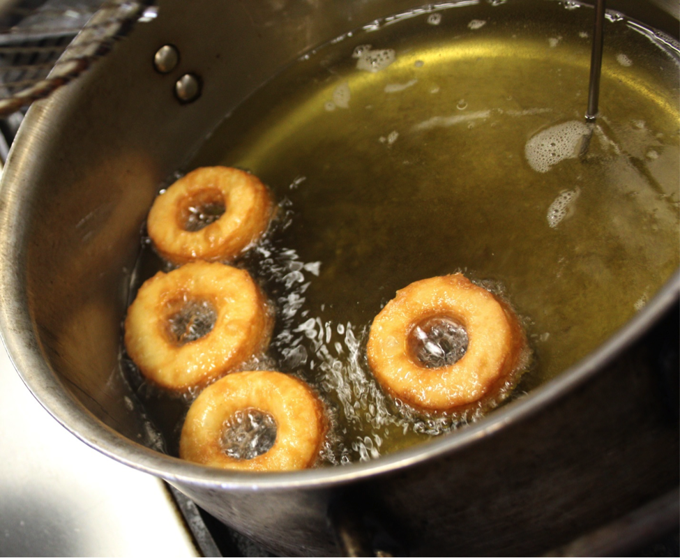 Dough Frying in Pan