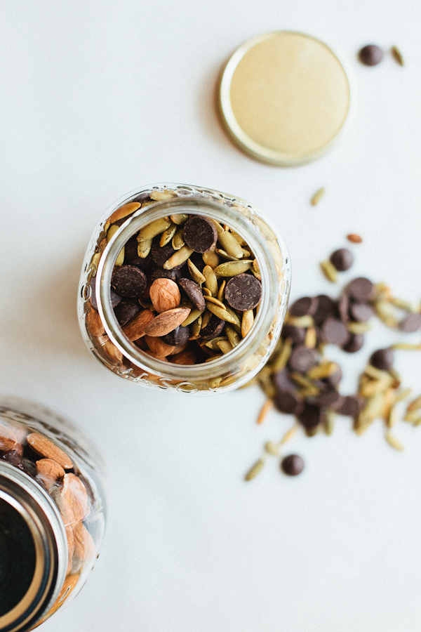 Trail Mix in a Glass Jar