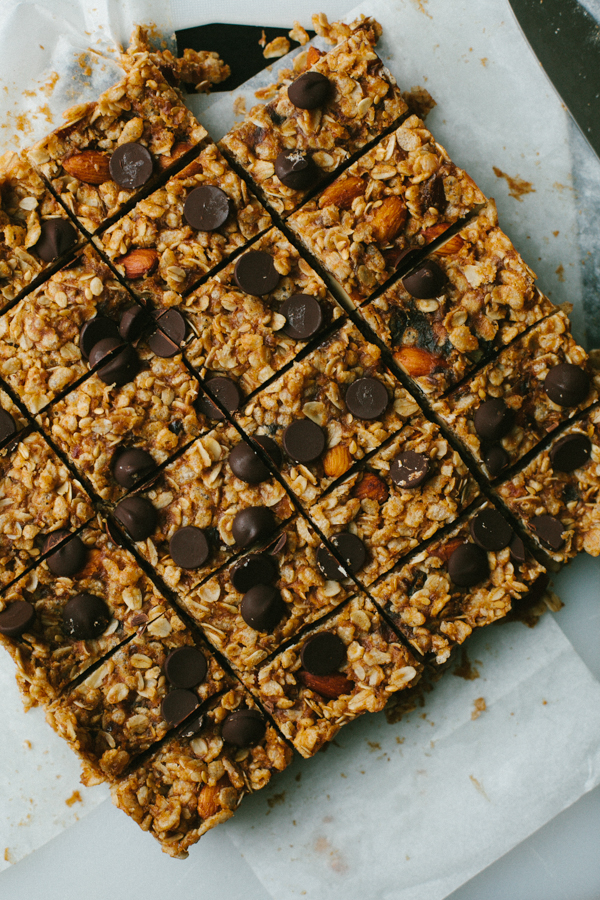 Granola Bars Fresh from Oven, Cut into Rectangles