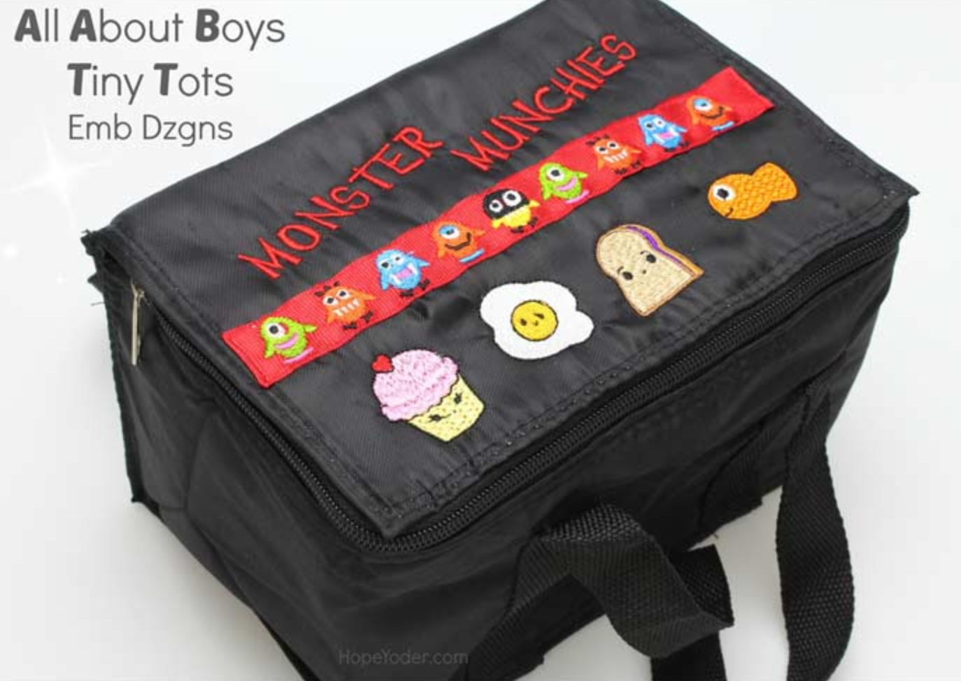 Black "Monster Munchies" Lunch Box