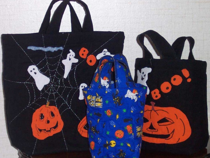 Treat Bags Featuring Ghosts, Pumpkins and Spiderwebs  