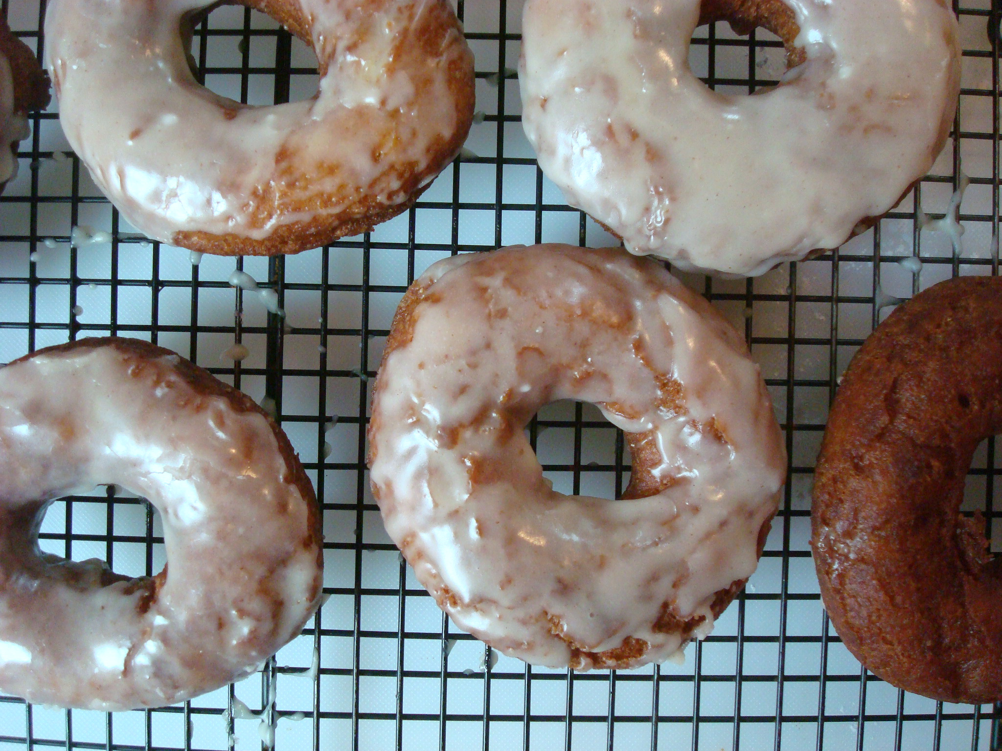 Glazed Doughnuts on Cooling Rack