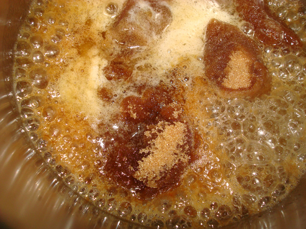 Sugar Mixture in Glass Bowl 