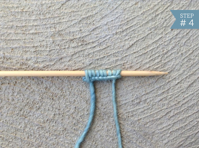 Single Knitting Needle with Multiple Stitches