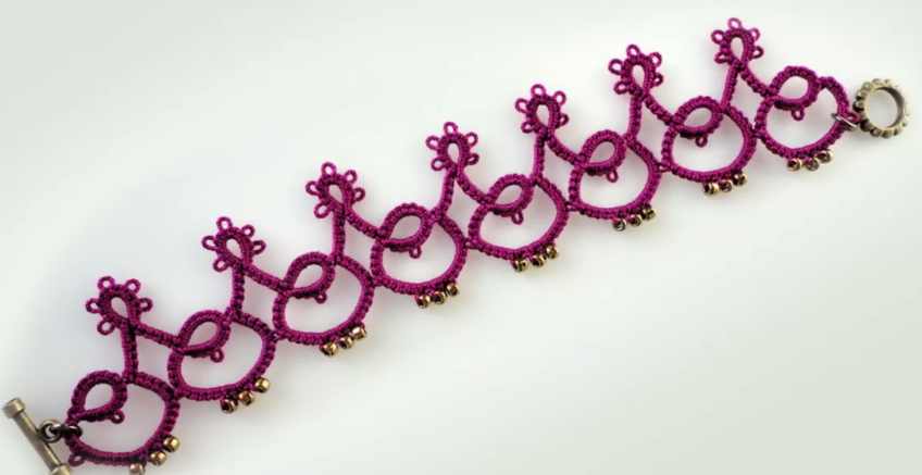 Pink Crochet Bracelet