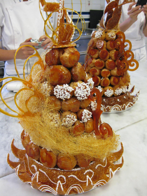 Tall Croquembouche Wedding Cake 