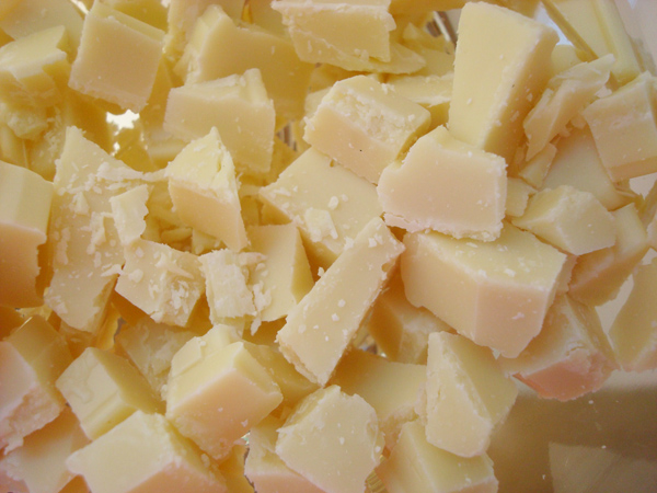 Pieces of Cut White Chocolate