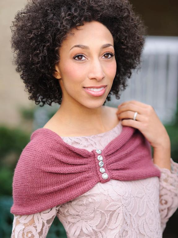 Woman Modeling Pink Imperial Wrap