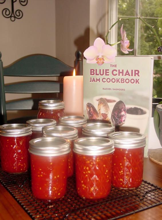 Jars of Tomato Jam on Cooling Rack