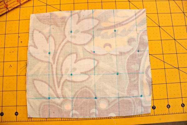Piece of Patterned Fabric on Measuring Table