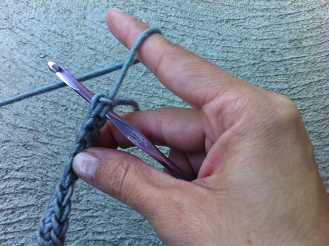 Wrapping Yarn Around Crochet Hook