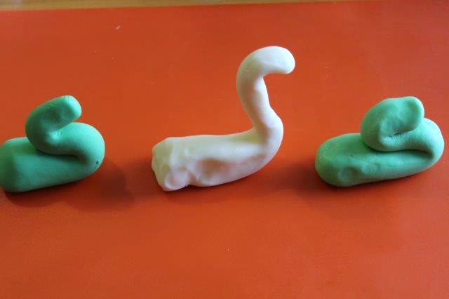 All Three Shaped into Beginning of Animal Body, Modeling Chocolate More Firm