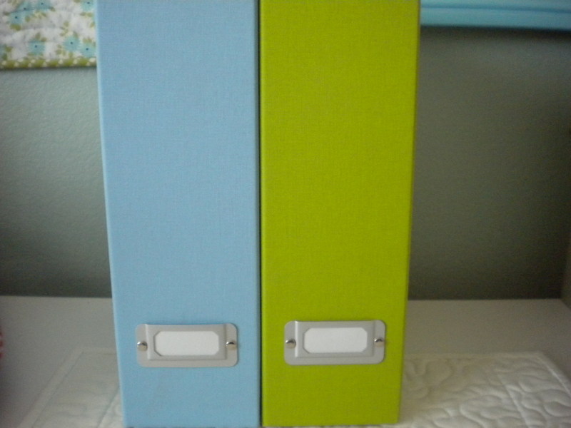 Blue and Green Binder