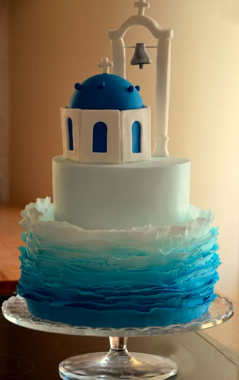 Blue Church Cake 