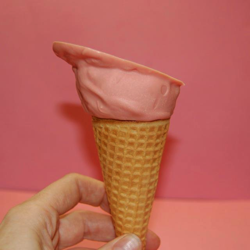 Hand Holding Ice Cream Upright