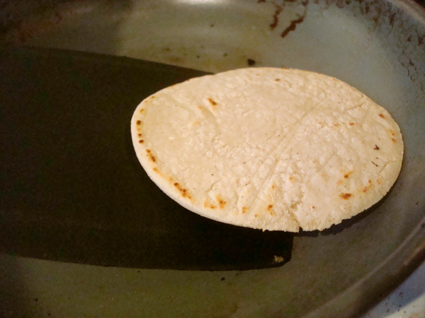 Flipping Dough on Fry Pan