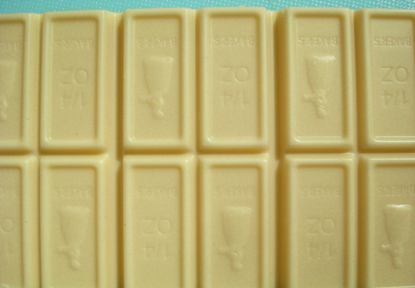 Bars of White Melting Chocolate