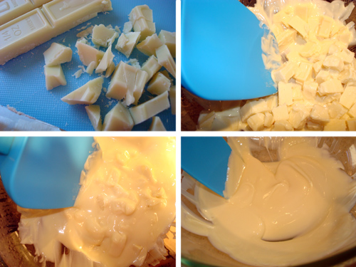 Montage of White Chocolate Melting Process