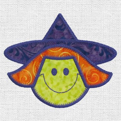 Embroidered Smiling Witch