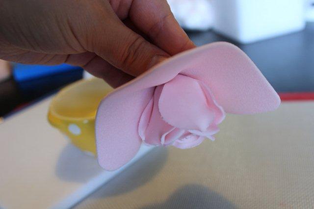 Gum Paste Rose - Adding Third Layer