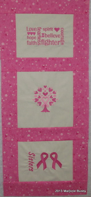Breast Cancer Themed Wall Hanging 