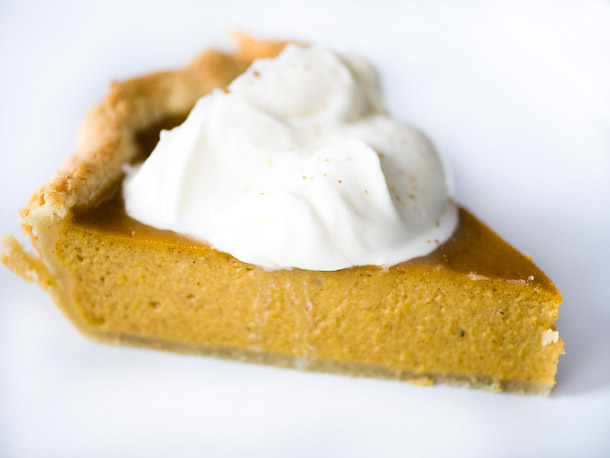 Piece of Pumpkin Pie with Whipped Cream
