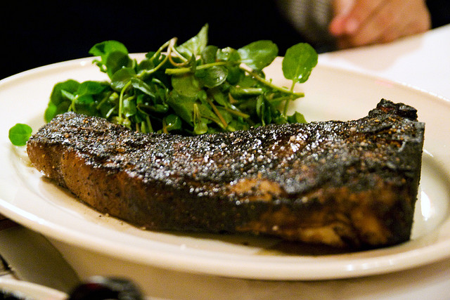 Beef and Salad on Plate