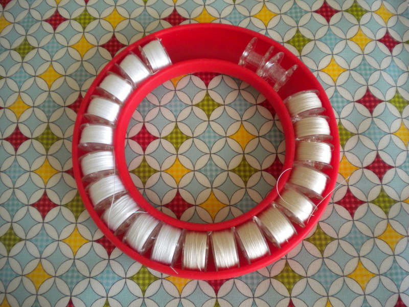 Pre-Wound Bobbins in Bobbin Holder