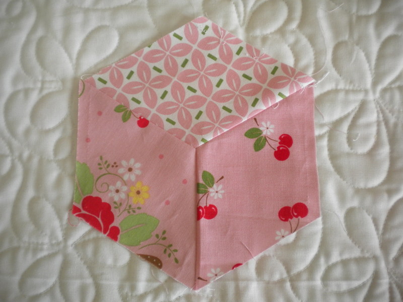 Pink Hexagon Quilt Block