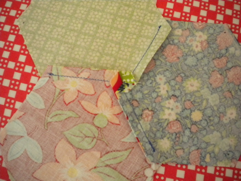 View of Y Seams in In-Progress Piece