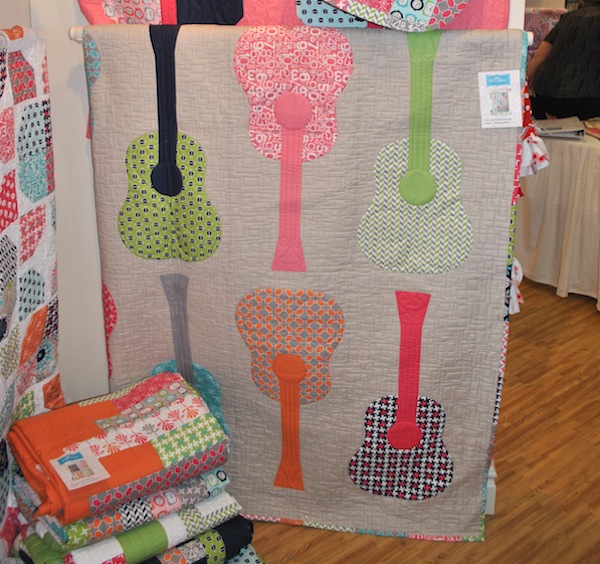 Quilt Featuring Patterned Guitars