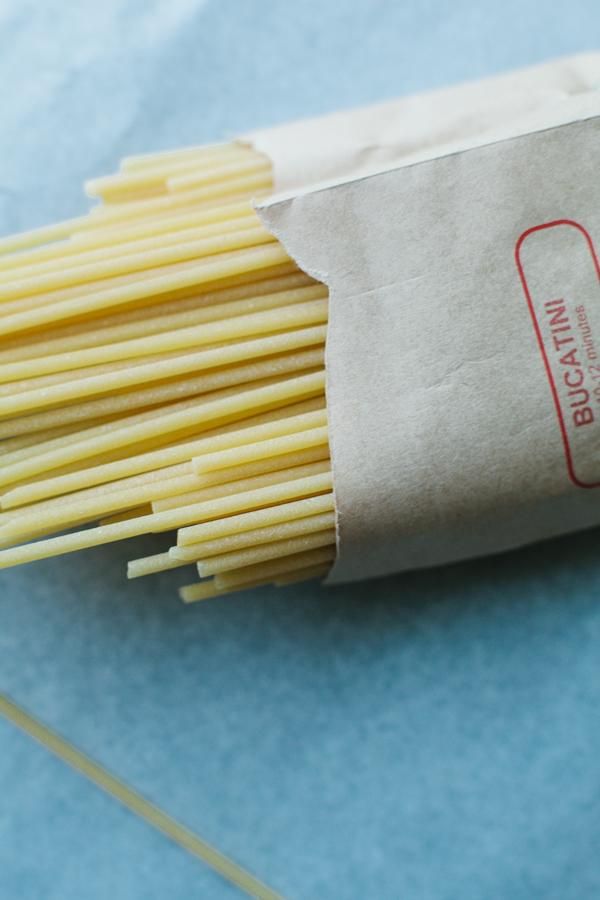 Close Up on Bucatini - Types of Pasta on Bluprint