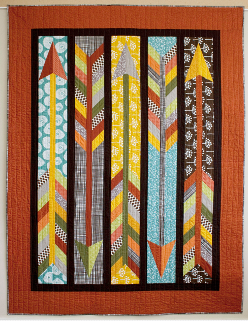 Quilt Featuring Arrows on Various Backgrounds